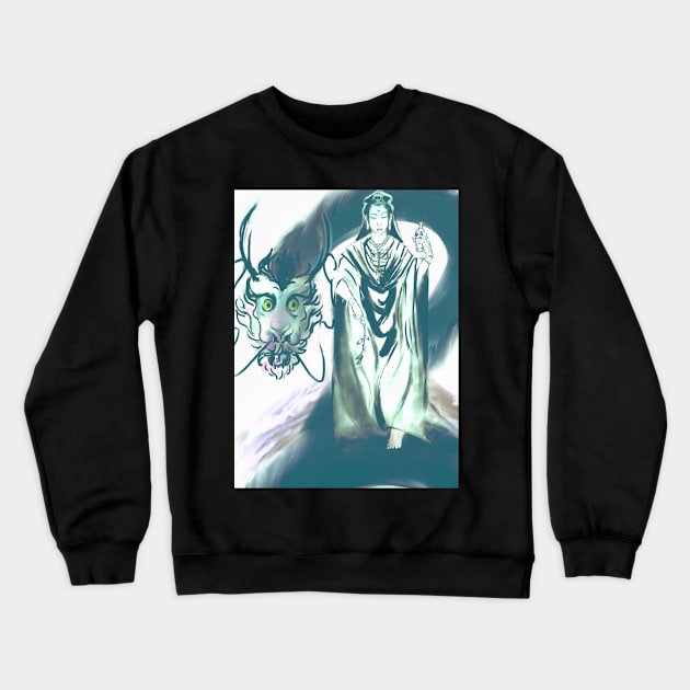 Quan Yin Crewneck Sweatshirt by Vanessnessss